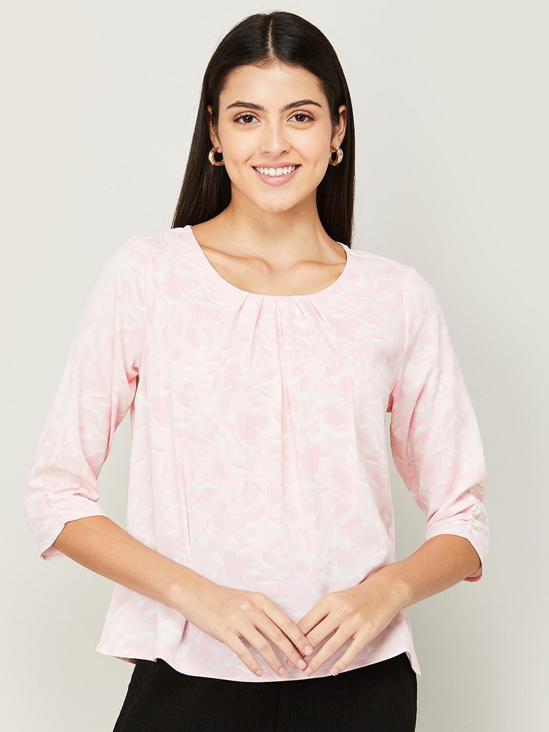 

CODE by Lifestyle Floral Print Top, Pink