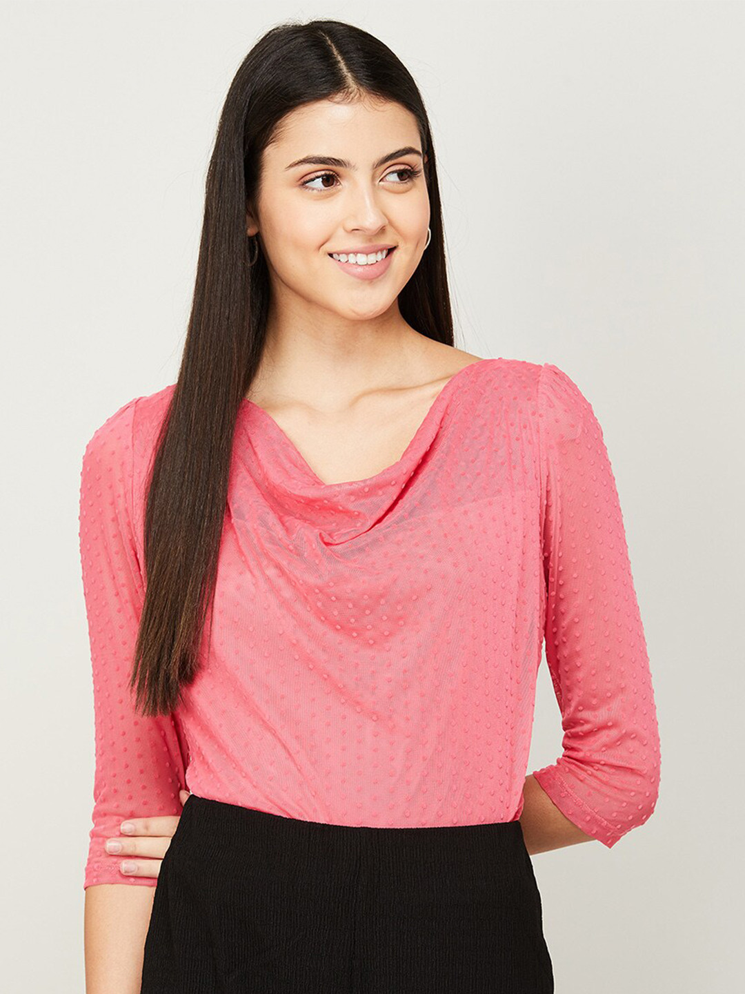 

CODE by Lifestyle Cowl Neck Top, Pink
