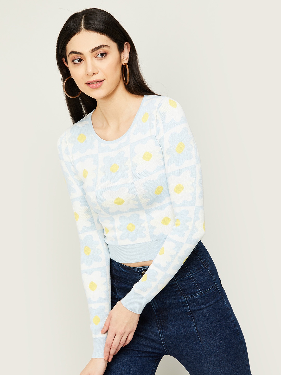 

Ginger by Lifestyle Floral Print Top, Blue