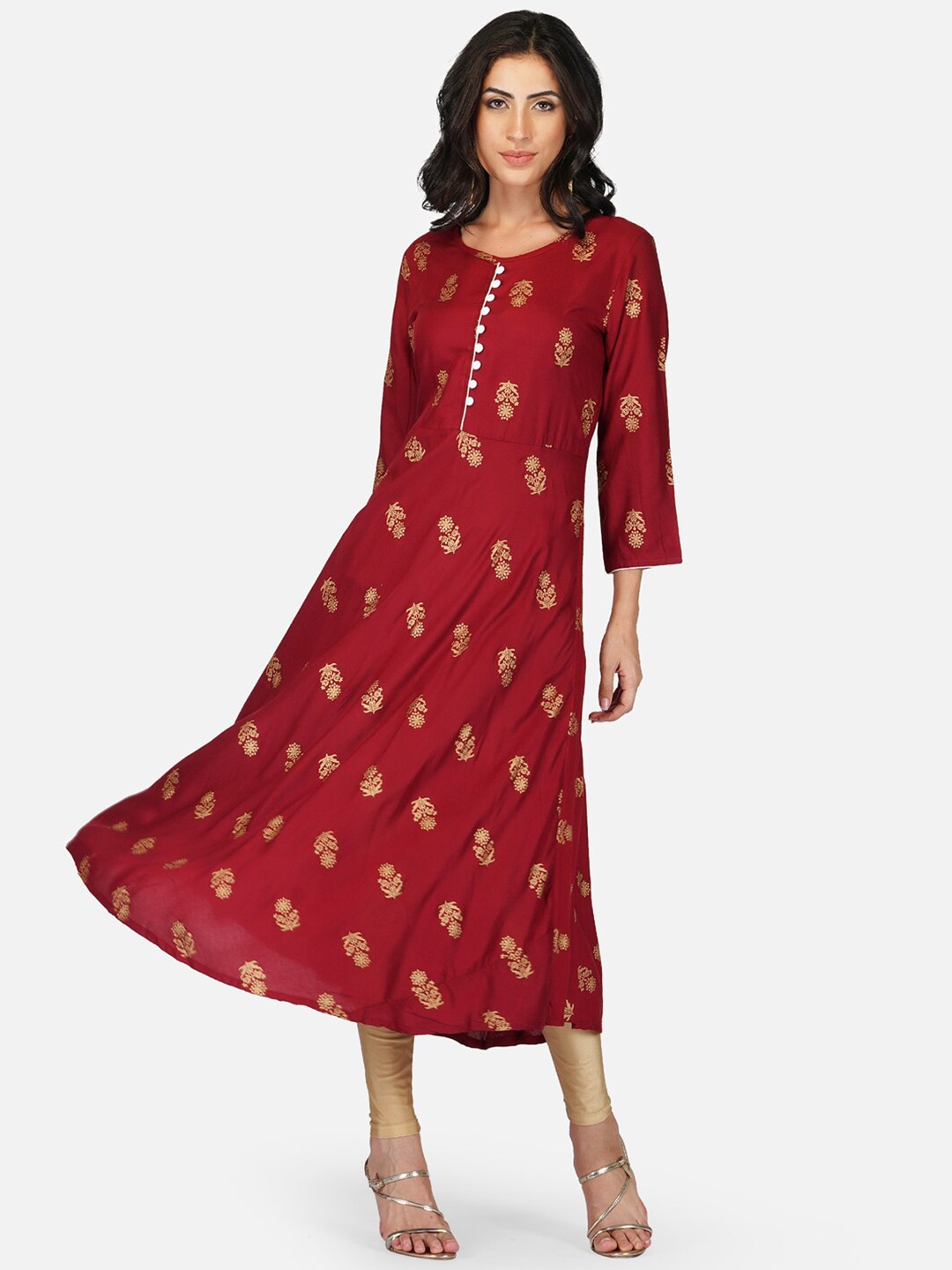 

Aarti Fashion Women Ethnic Motifs Printed Kurta, Maroon