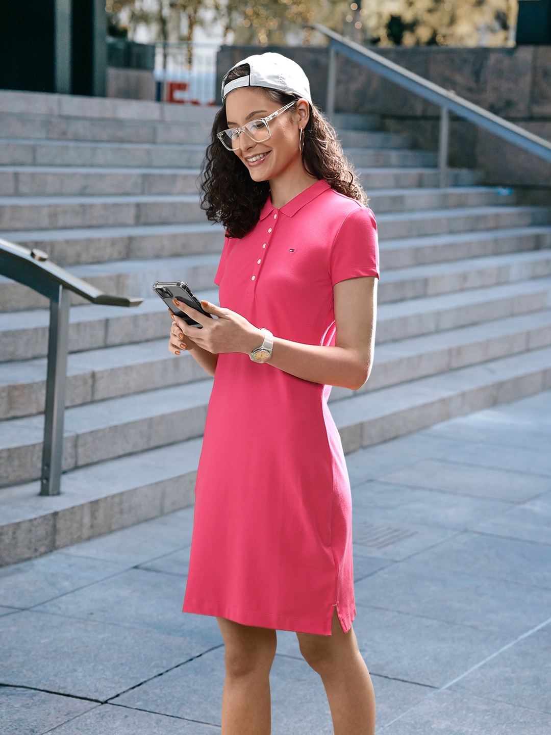 

Tommy Hilfiger Solid T-shirt Dress, Pink