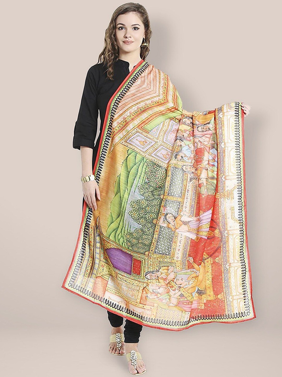 

Dupatta Bazaar Ethnic Motifs Printed Dupatta, White