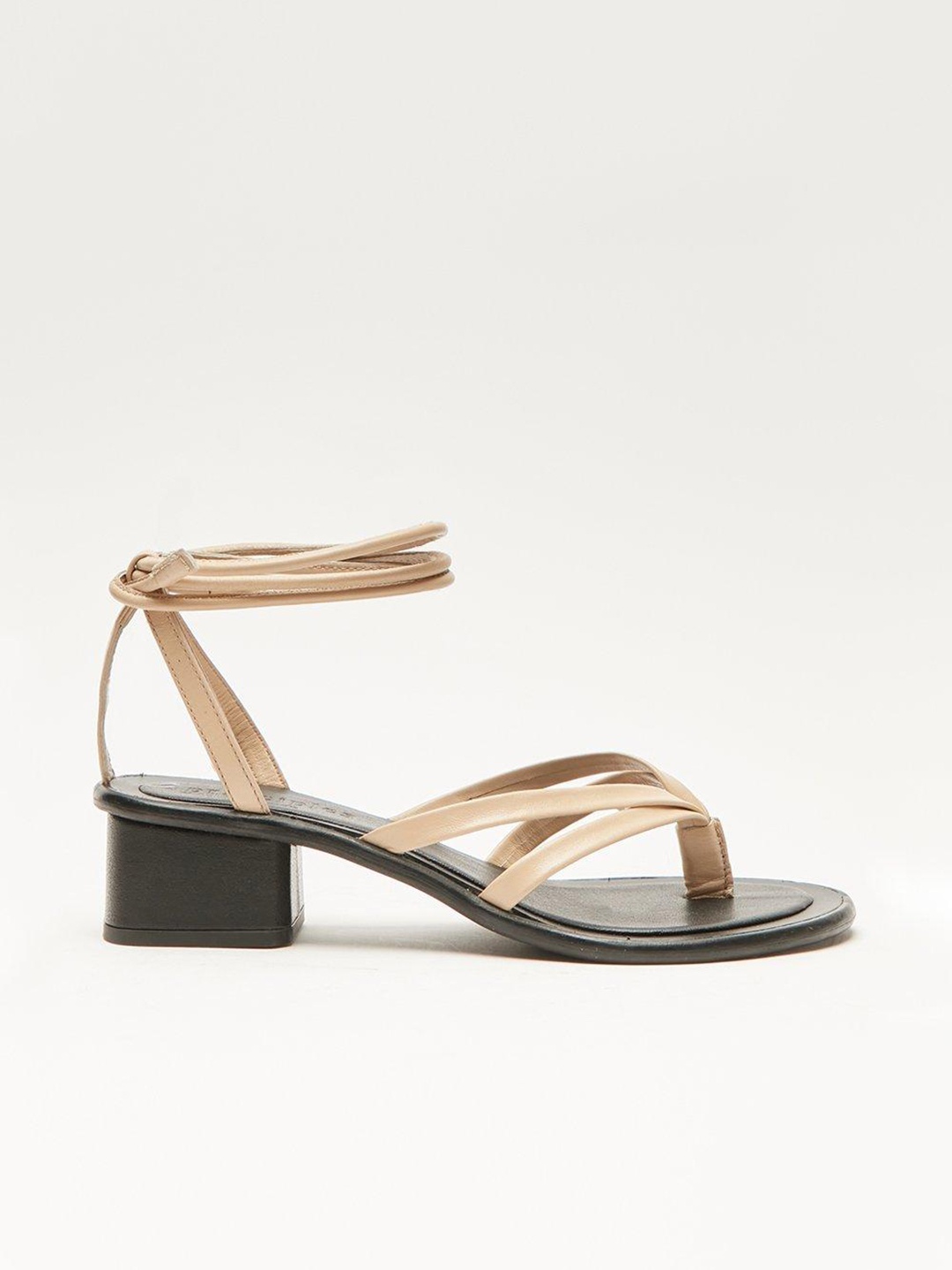 

DOROTHY PERKINS Strappy Leather Block Heels, Beige