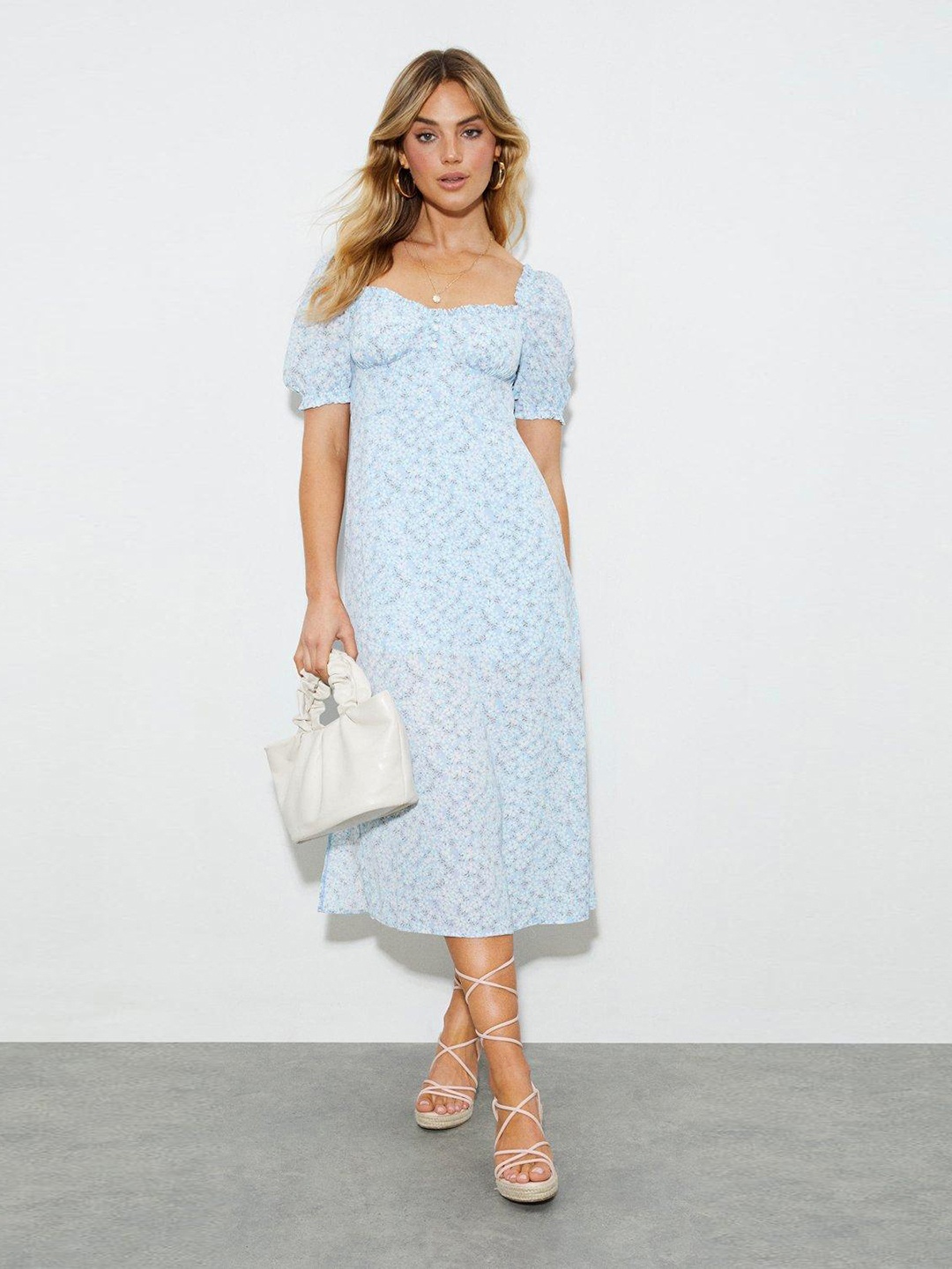 

DOROTHY PERKINS Floral A-Line Mini Dress, Blue