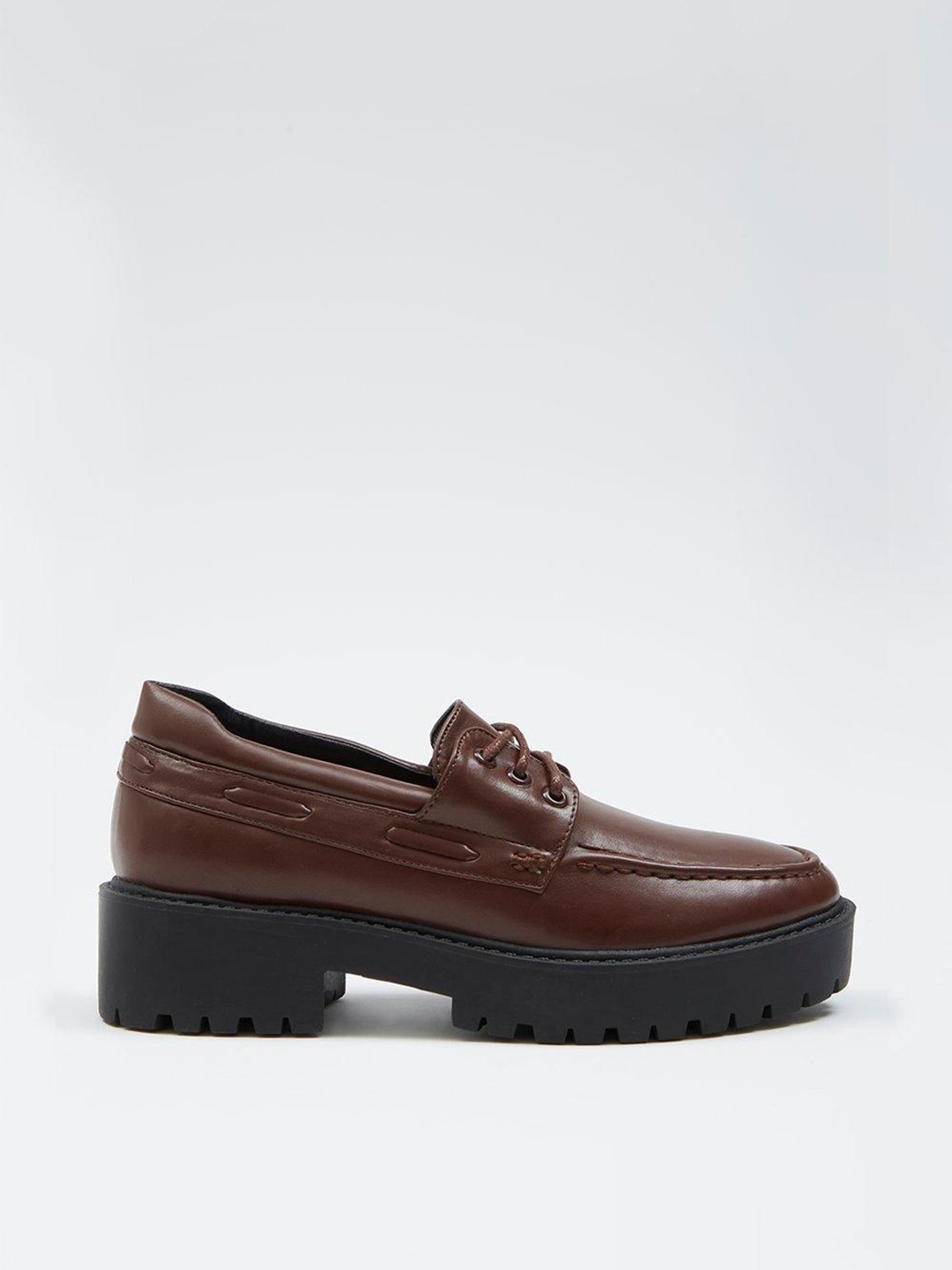 

DOROTHY PERKINS Women Chunky Boat Shoes, Coffee brown