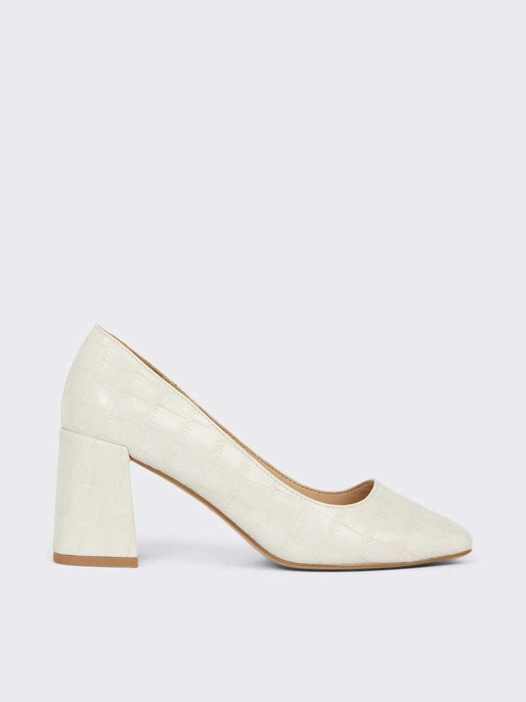 

DOROTHY PERKINS Croc Textured Pumps, Off white