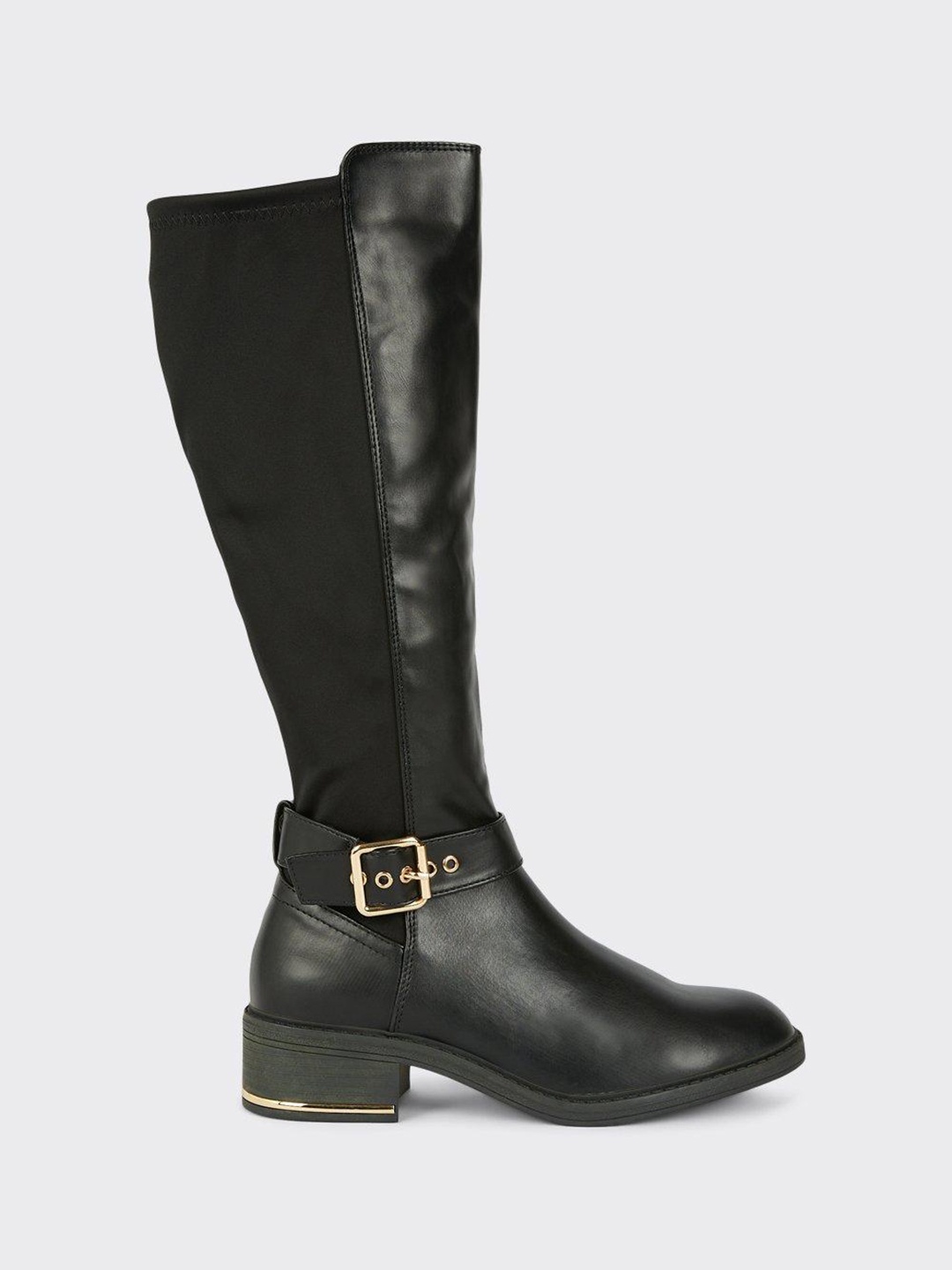 

DOROTHY PERKINS Women High-Top Boots with Buckle Detail, Black