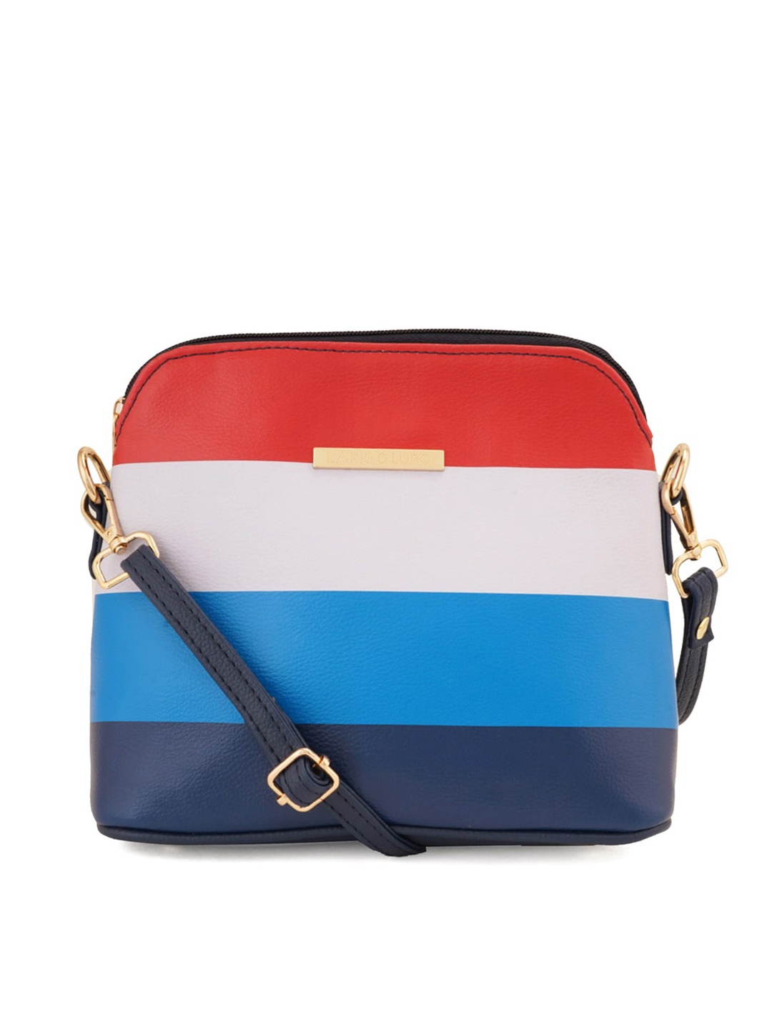 

Lapis O Lupo Colourblocked Structured Sling Bag, Blue