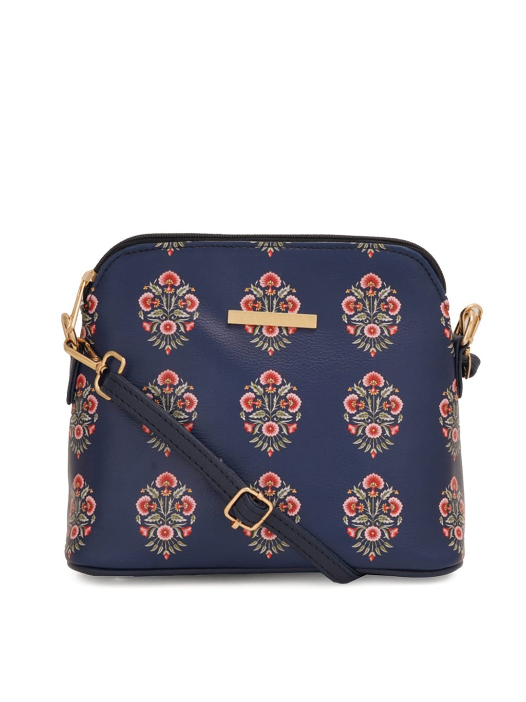 

Lapis O Lupo Ethnic Motifs Printed Structured Sling Bag, Blue