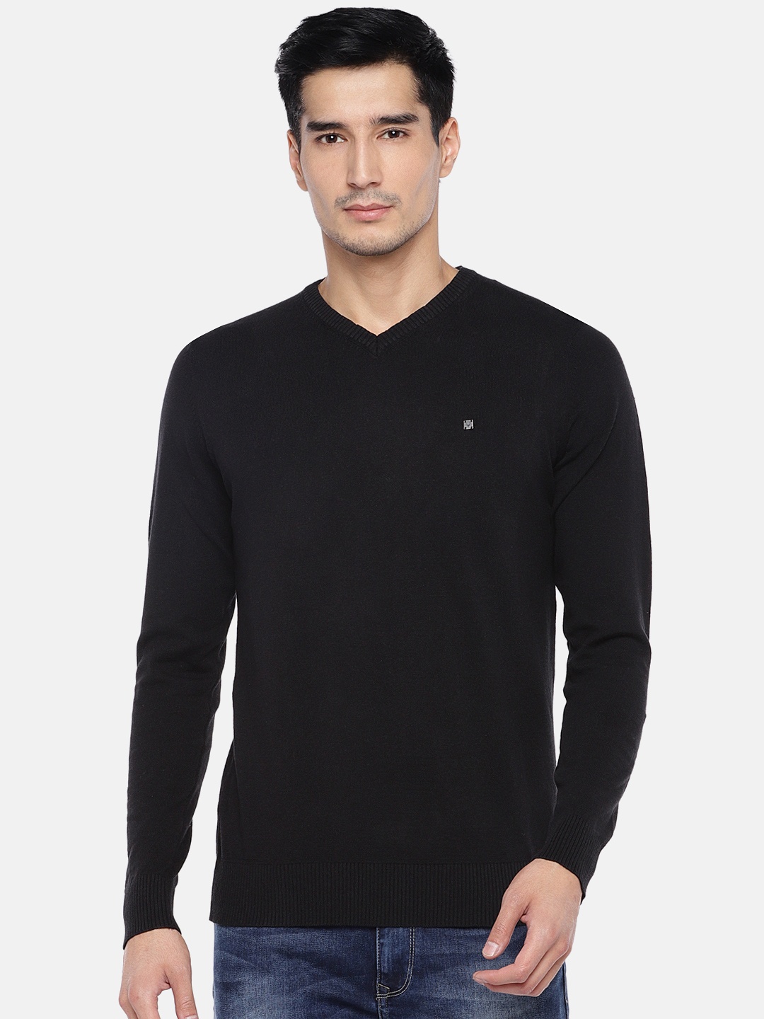 

Allen Solly Sport Men Black Self Design Sweater Vest
