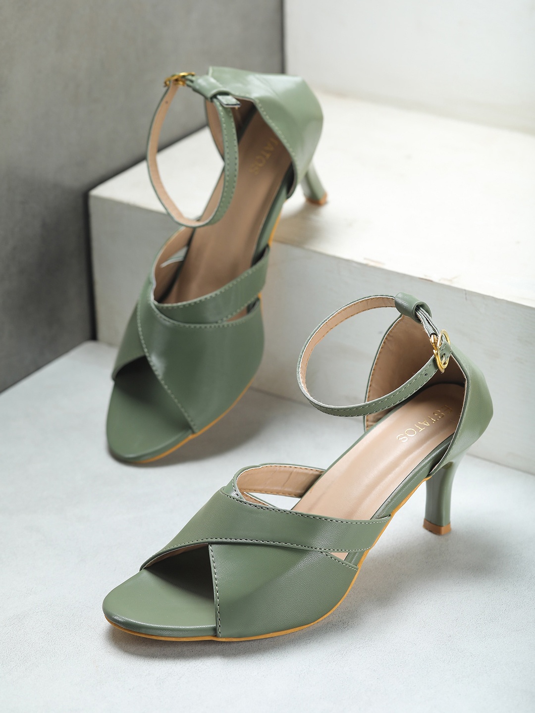 

ESTATOS Women Stiletto Heels, Green