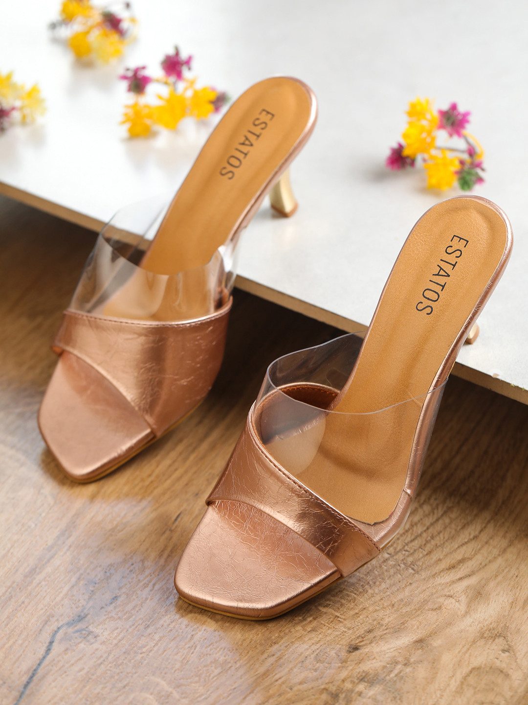 

ESTATOS Women Kitten Heels, Rose