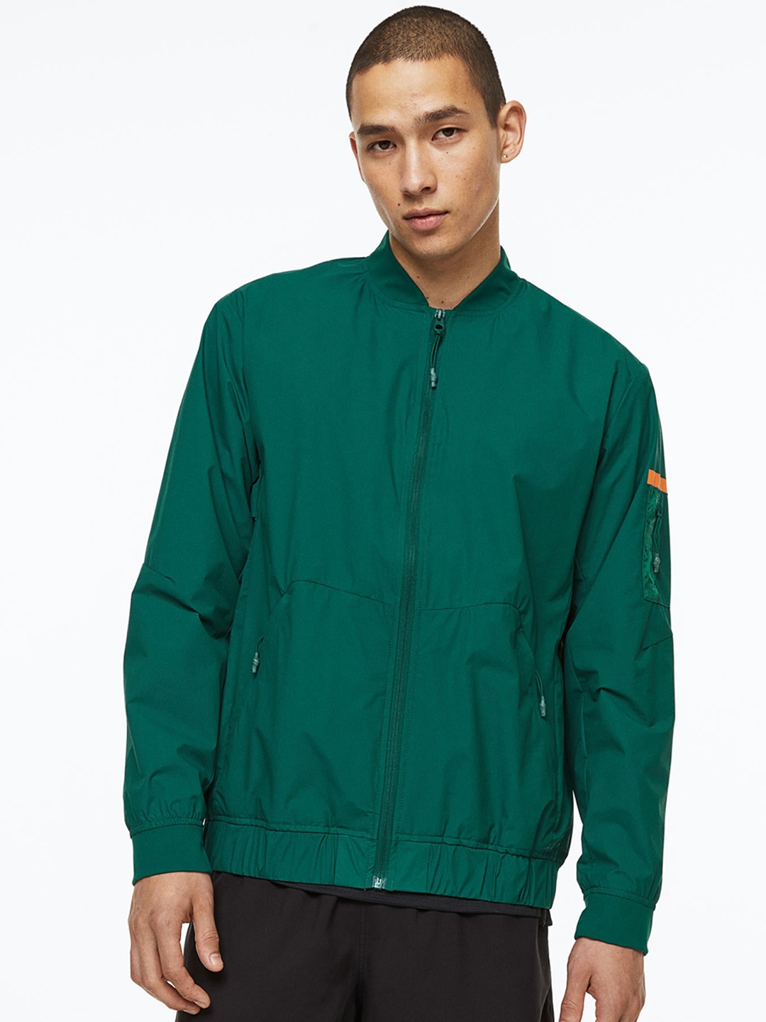 

H&M Men Water-Repellent Running Jacket, Green
