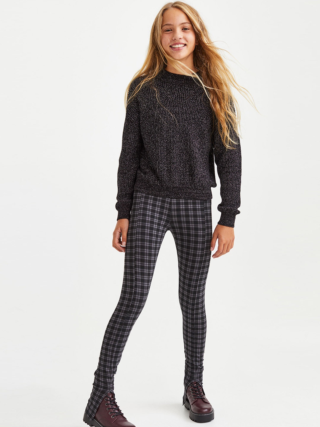 

H&M Girls Leggings, Black