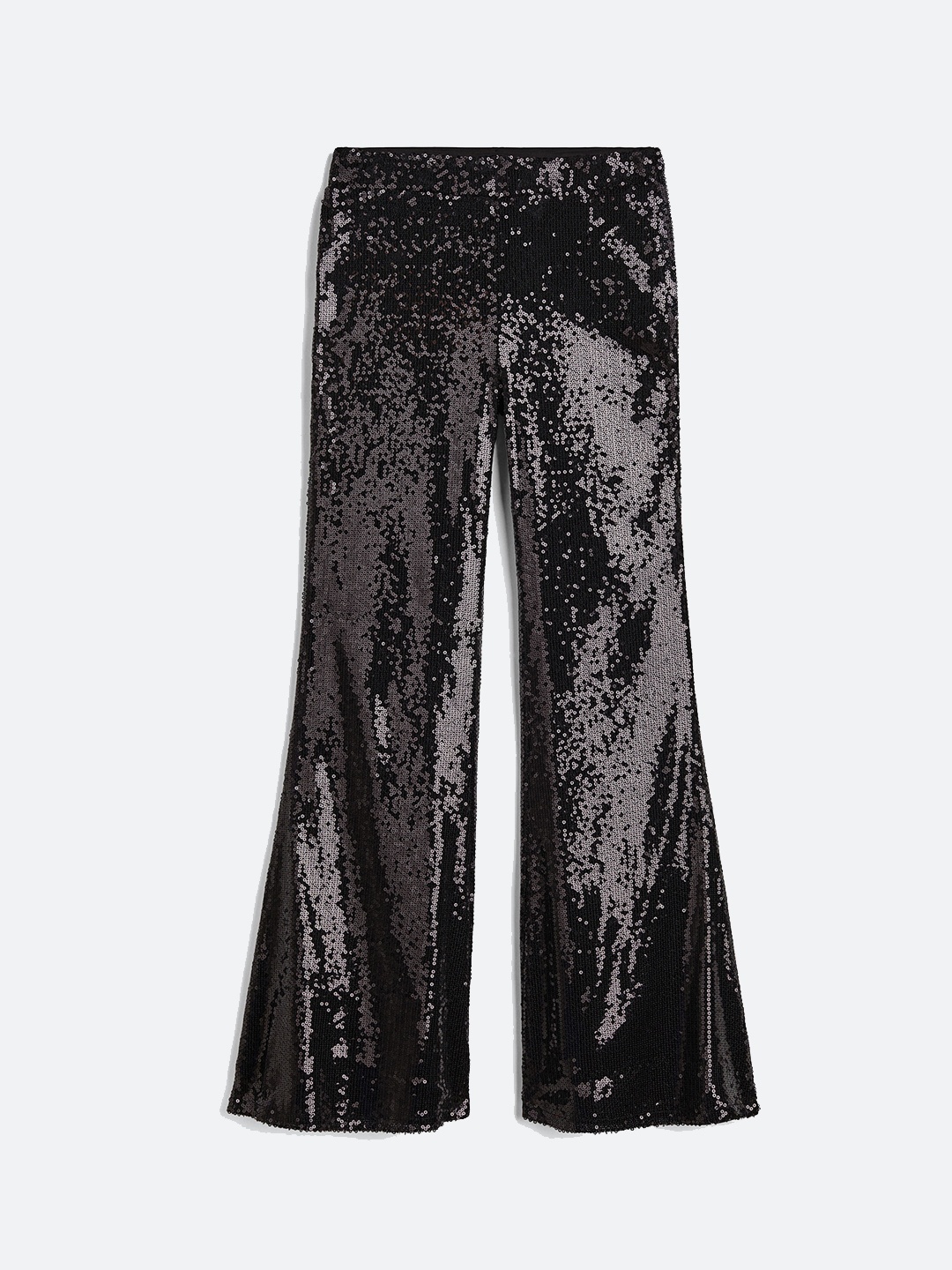 

H&M Girls Flared Sequined Leggings, Black