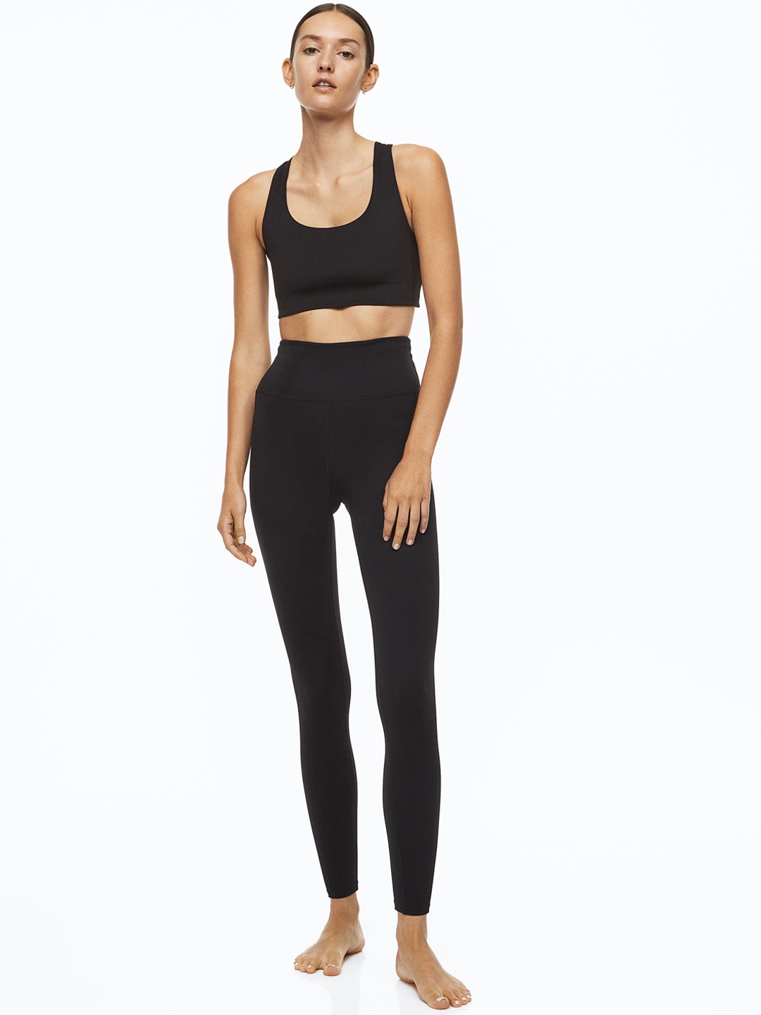 

H&M Women Sports Tights in SoftMove, Black