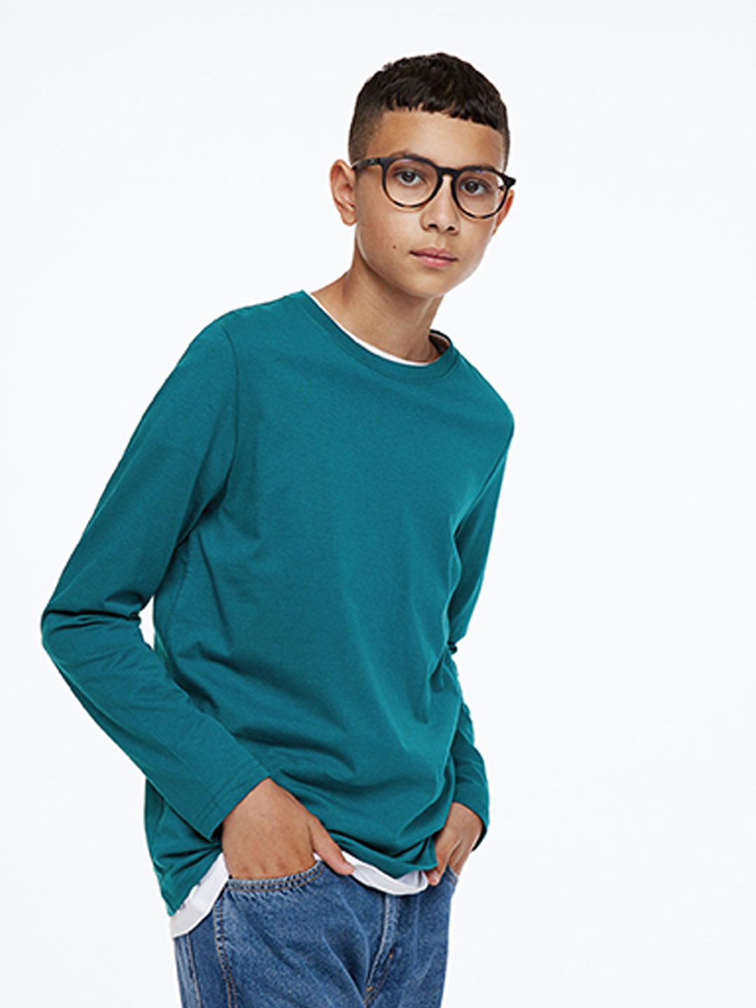 

H&M Boys 3-Pack Jersey Tops, Blue