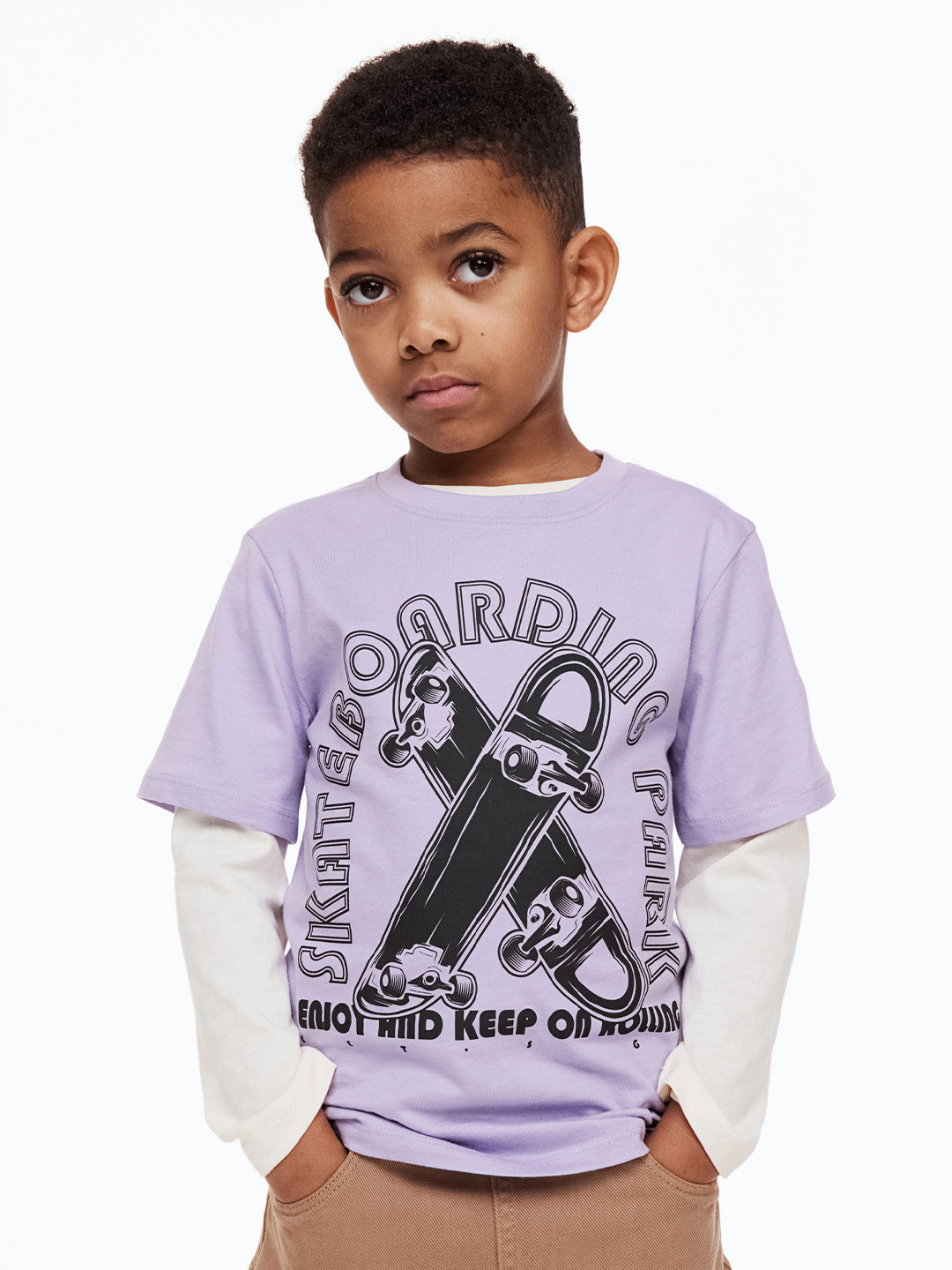 

H&M Boys Cotton T-shirt, Purple