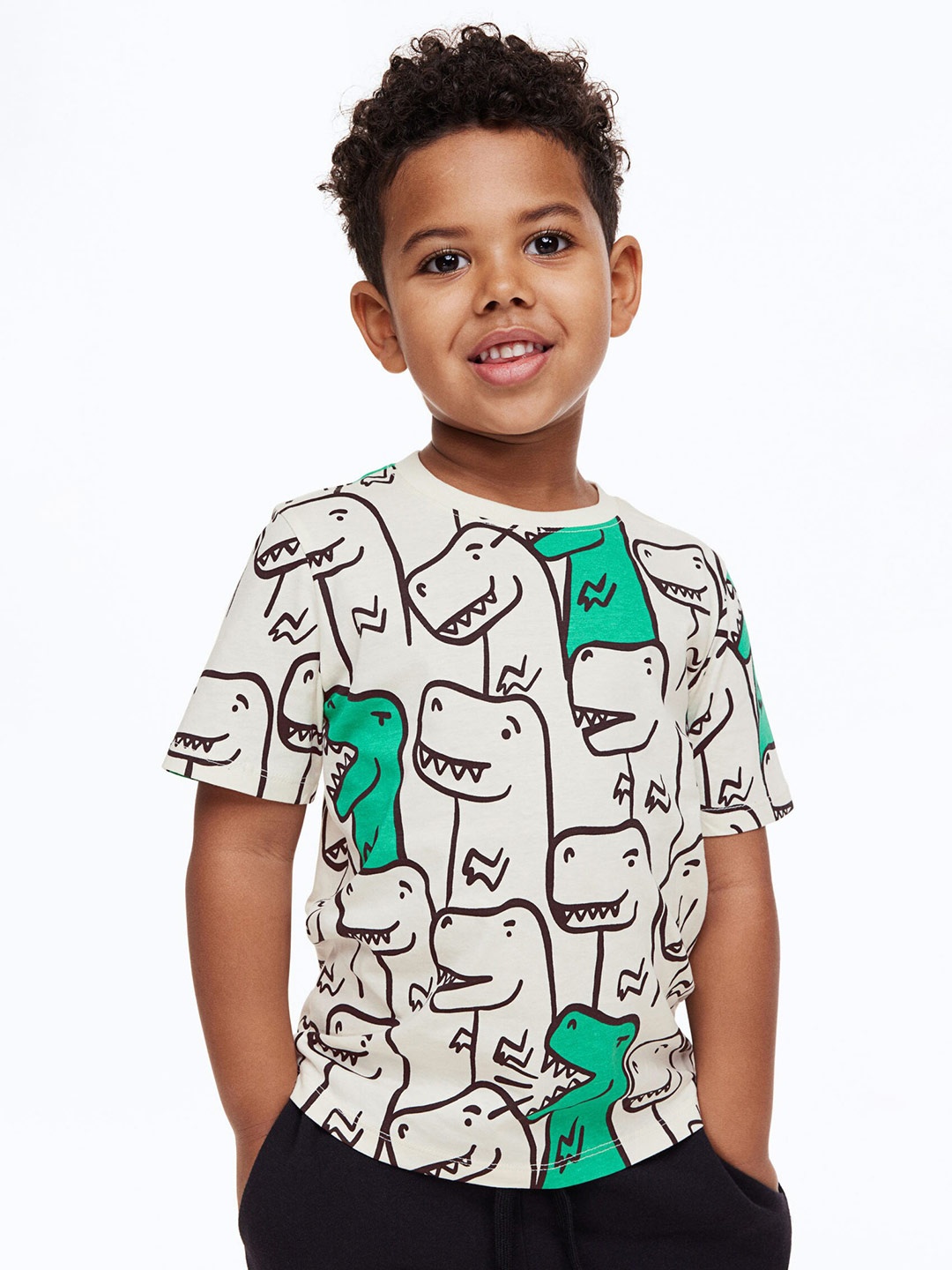 

H&M Boys Cotton T-shirt, Beige