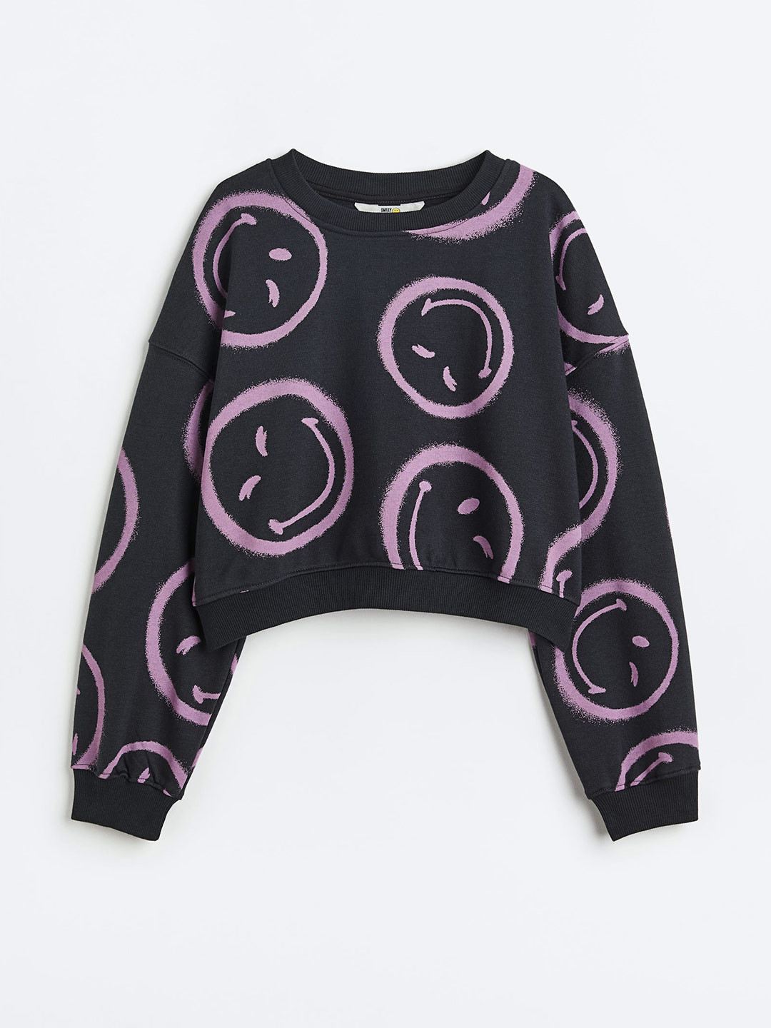 

H&M Girls Oversized Printed Sweatshirt, Grey