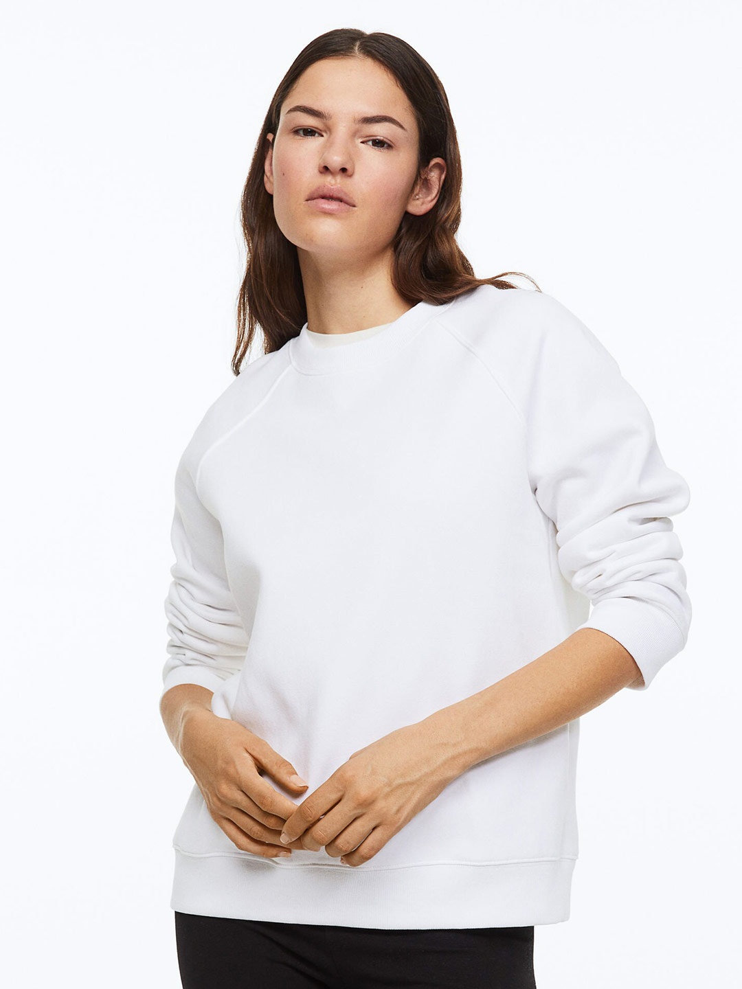 

H&M Women Sweatshirt, White