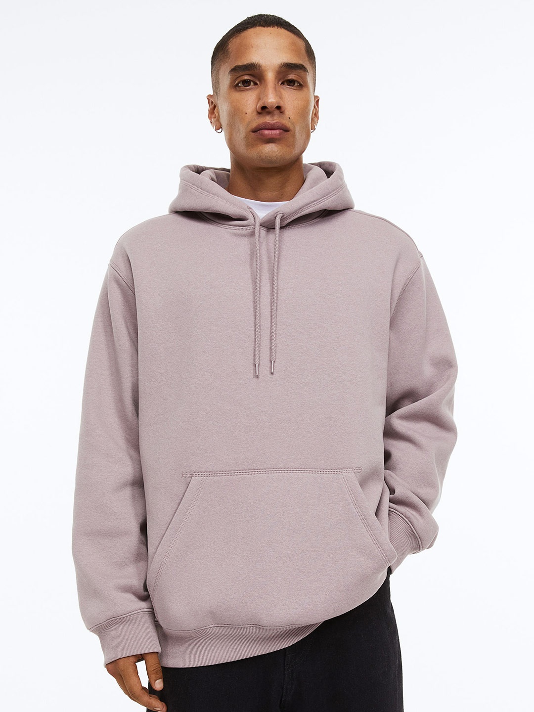 

H&M Men Relaxed Fit Hoodie, Lavender