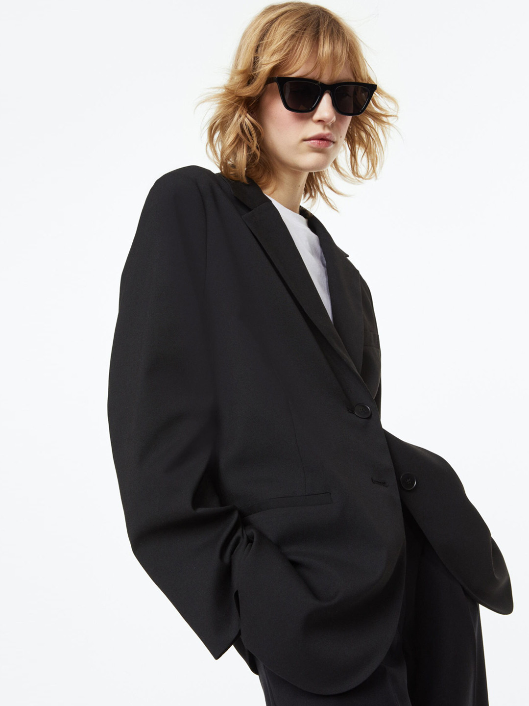 

H&M Women Single-Breasted Blazer, Black