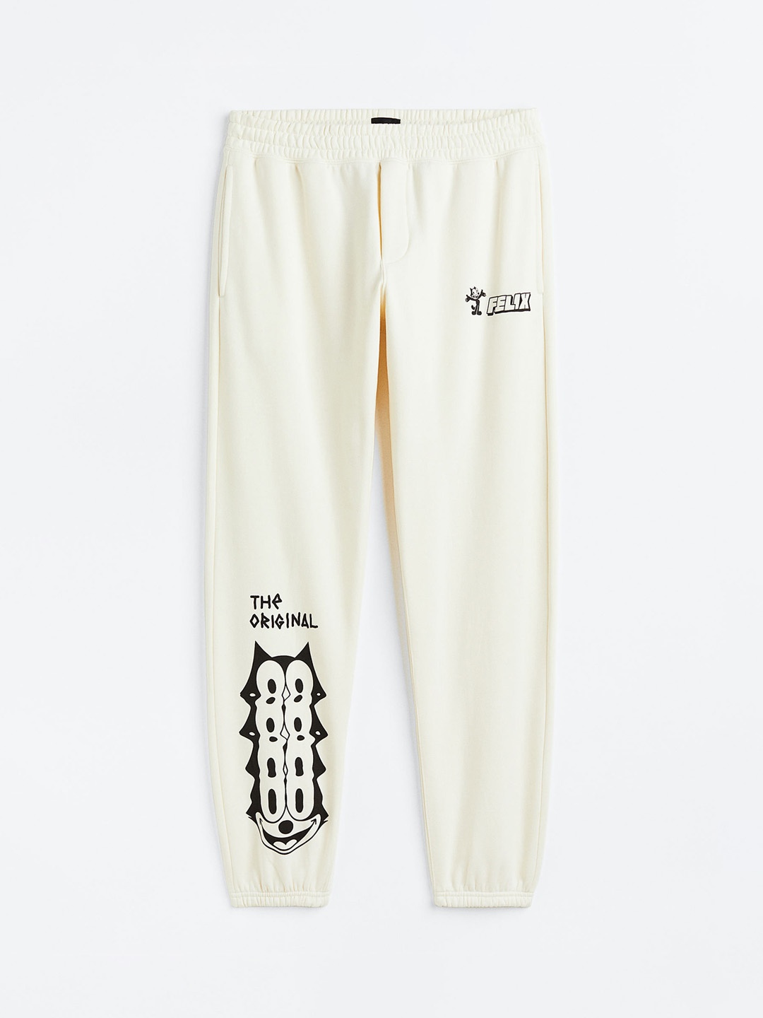 

H&M Men Regular Fit Sweatpants, Off white