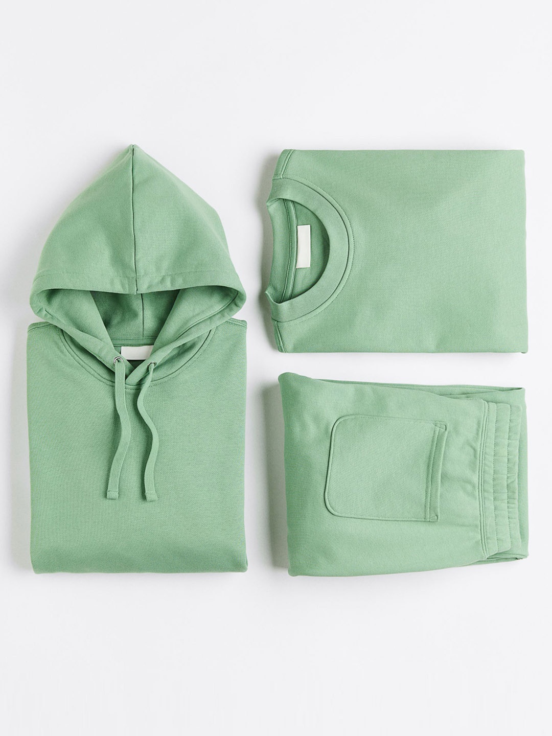 

H&M Men Relaxed Fit Pure Cotton Joggers, Green