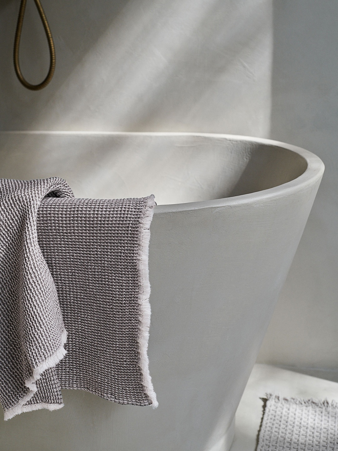 

H&M Grey Waffled Pure Cotton Bath Sheet