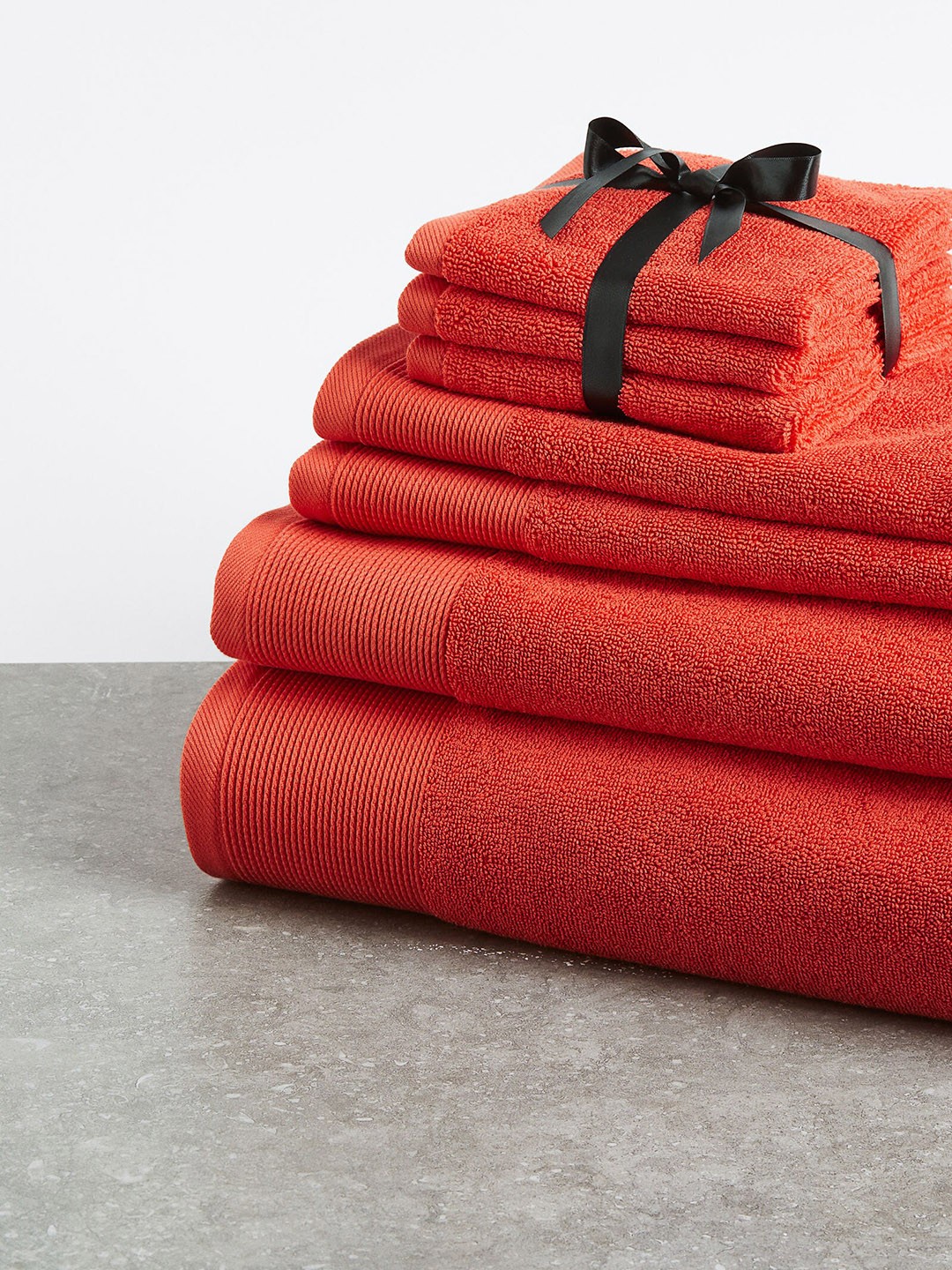

H&M Orange Cotton Terry Bath Towel