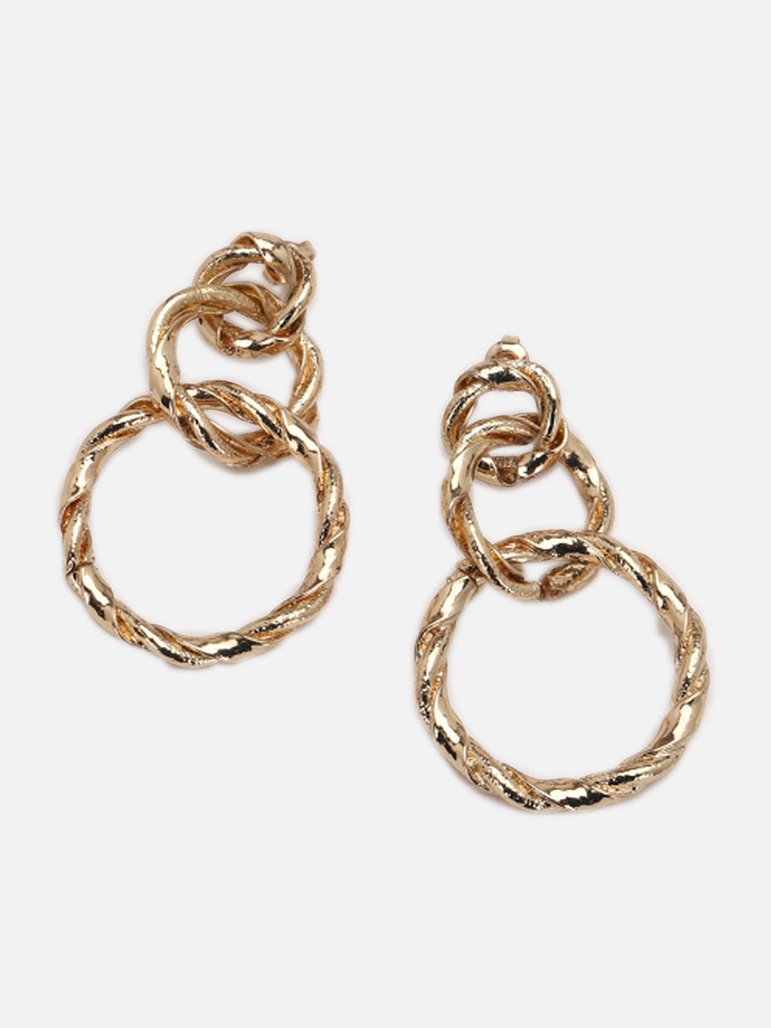 

FOREVER 21 Gold-Plated Contemporary Drop Earrings
