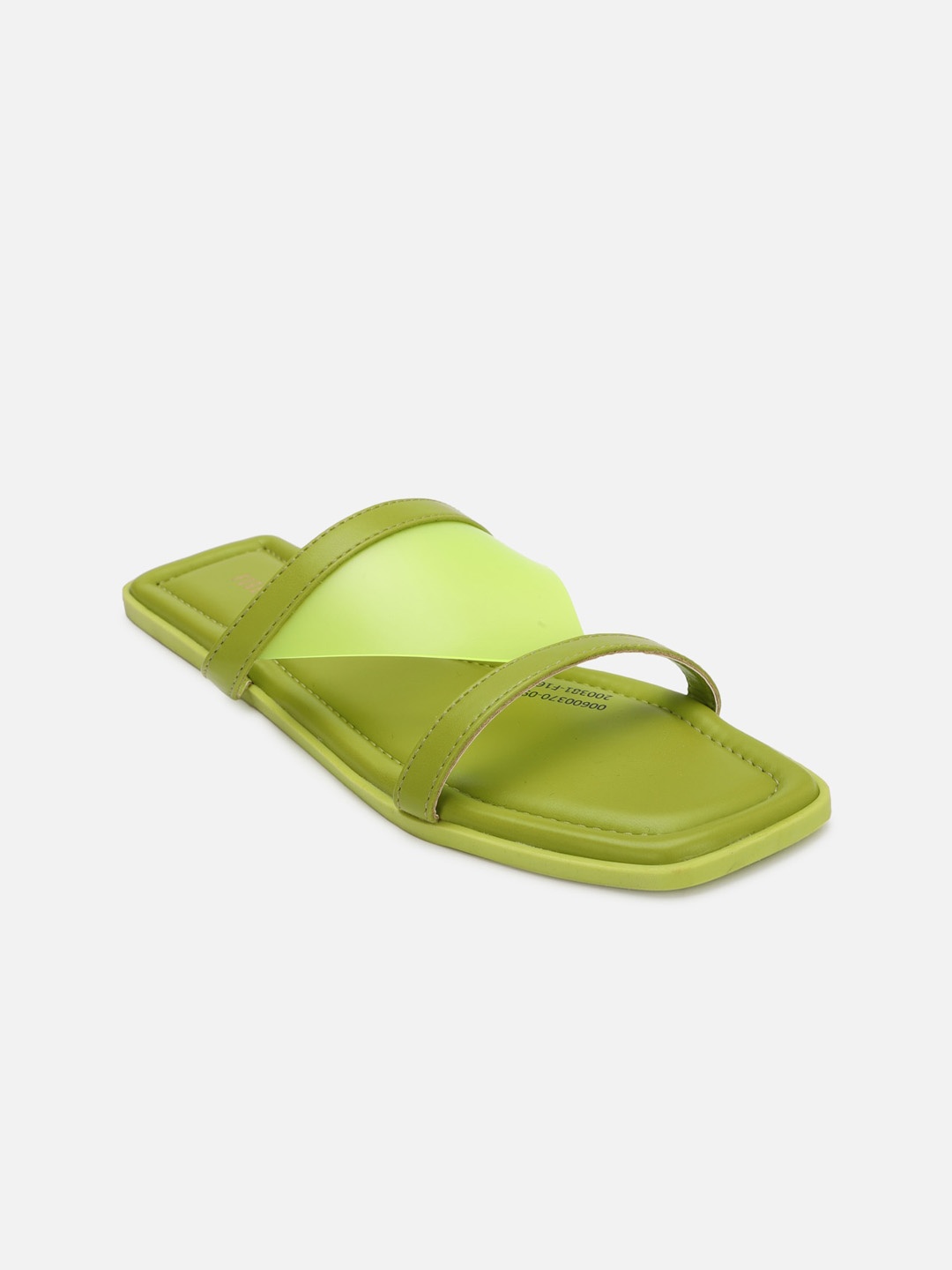

FOREVER 21 Women Open Toe Flats, Green