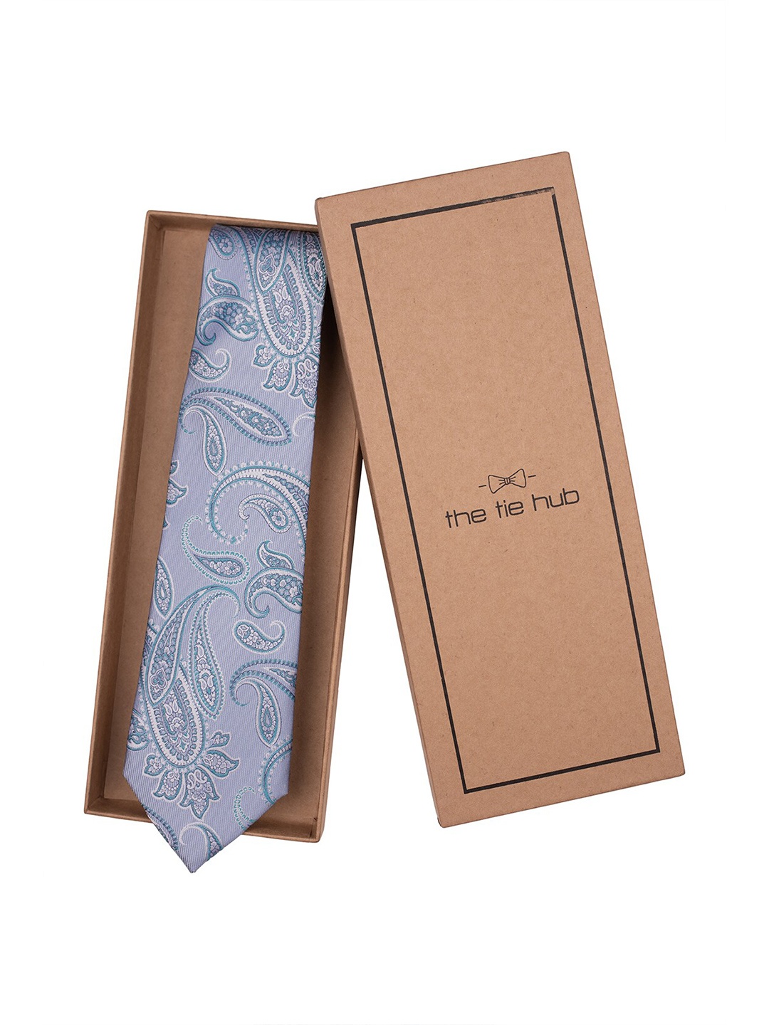 

The Tie Hub Italian Knitted Silk Necktie, Blue