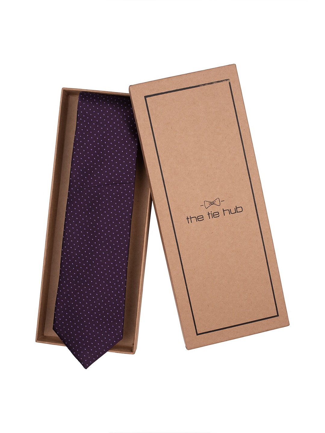 

The Tie Hub Men Printed Broad Tie, Purple