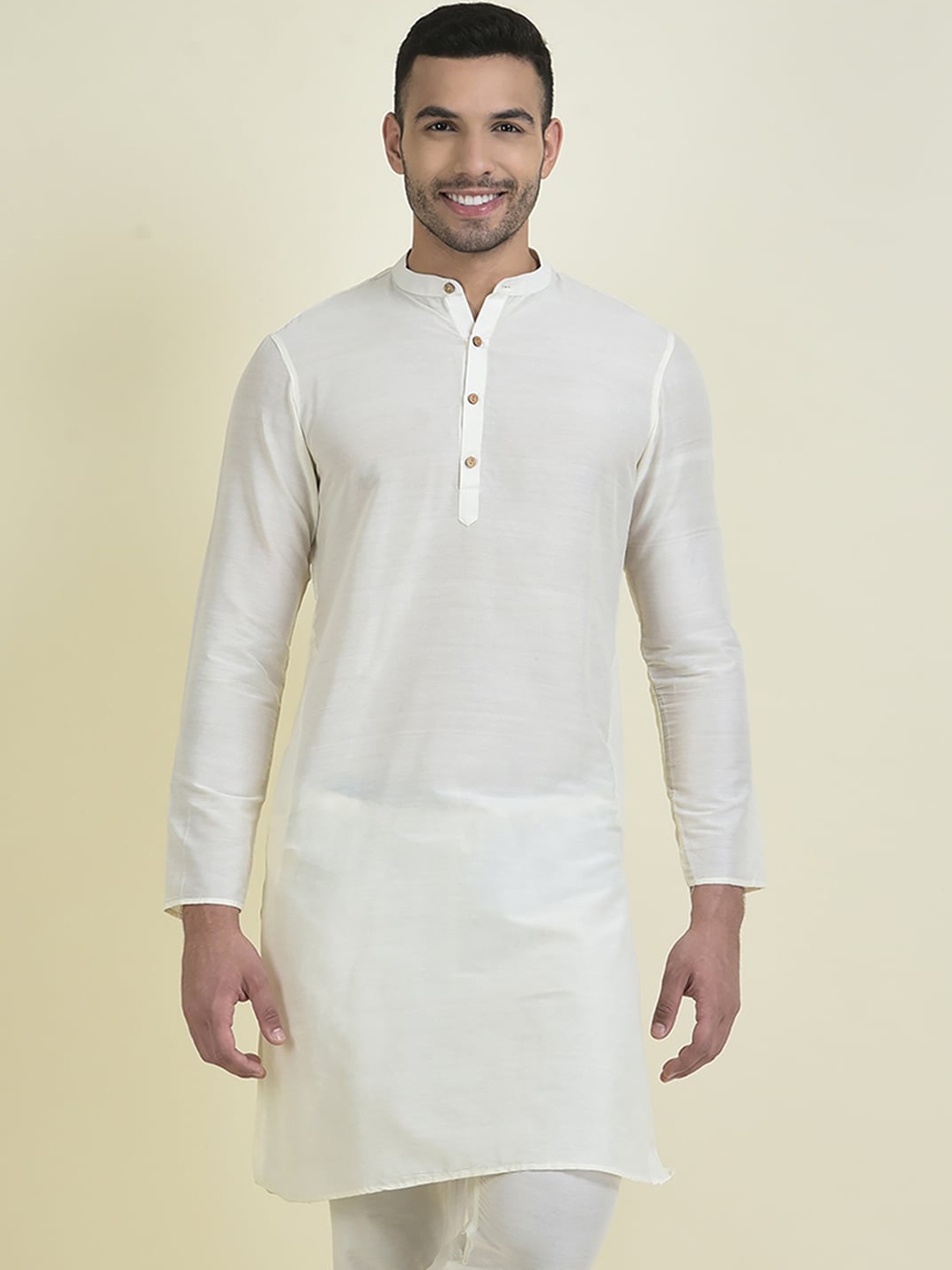 

DEYANN Men Kurta with Pyjamas, Off white