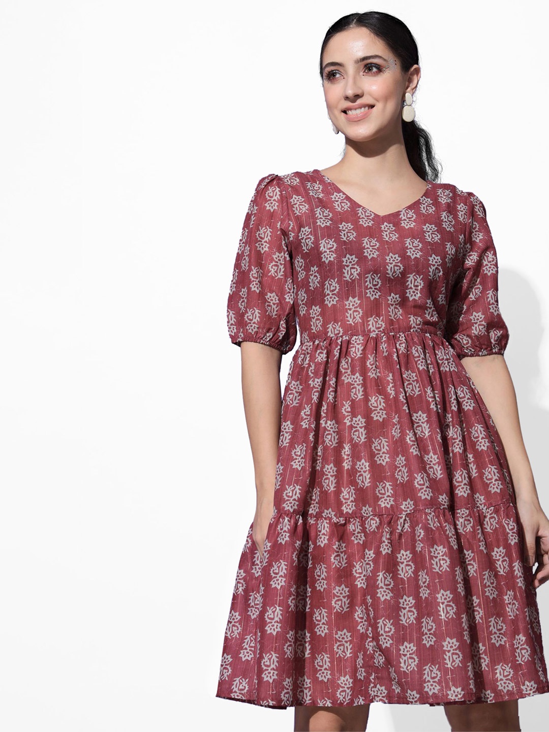 

Shopping Queen Floral Printed Dress, Pink