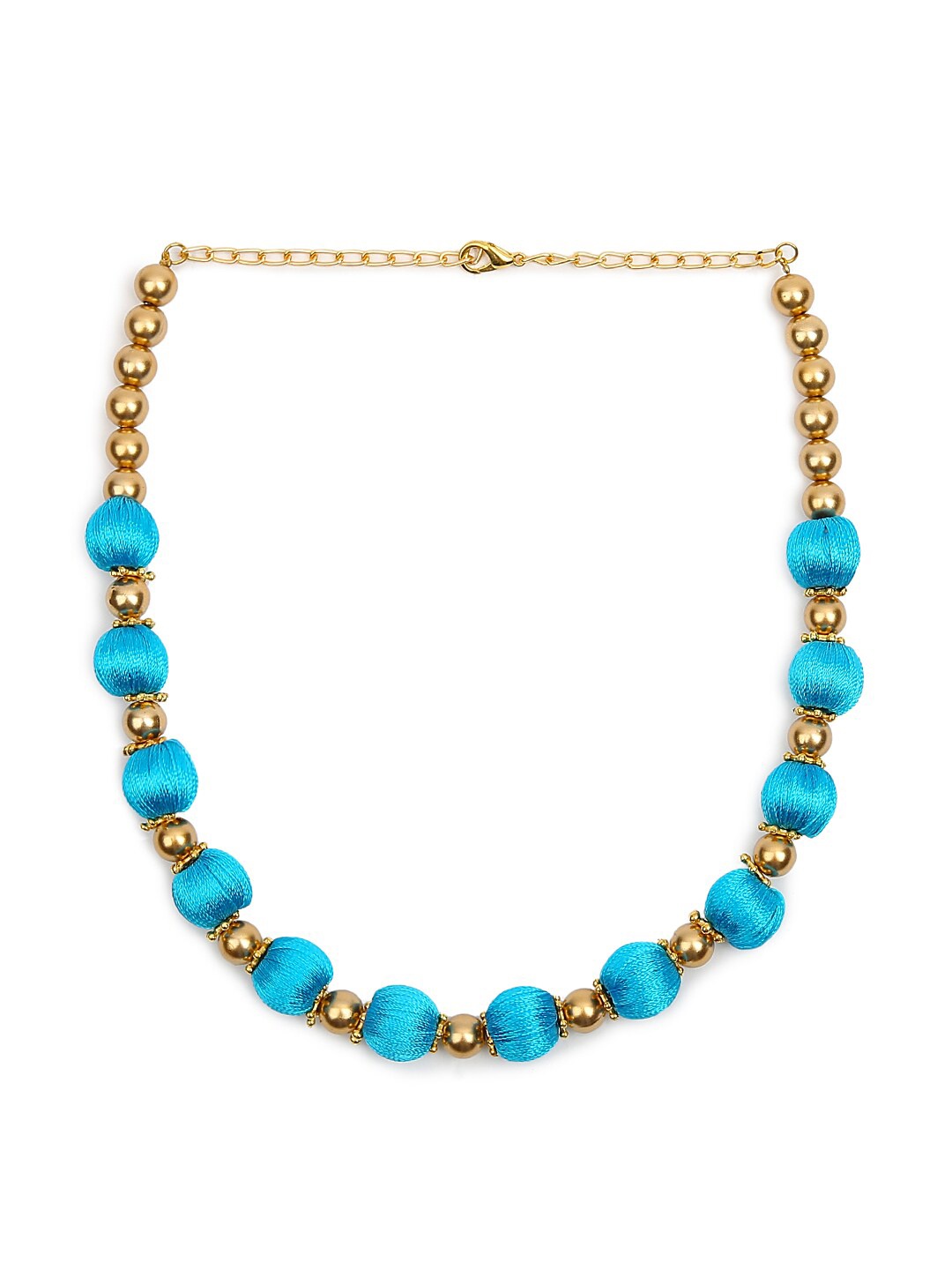 

AKSHARA Gold-Plated Handcrafted Necklace, Blue