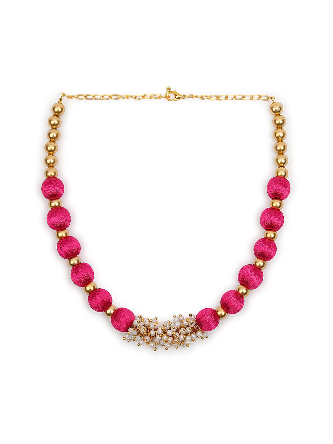 

AKSHARA Gold-Plated Choker Necklace, Red