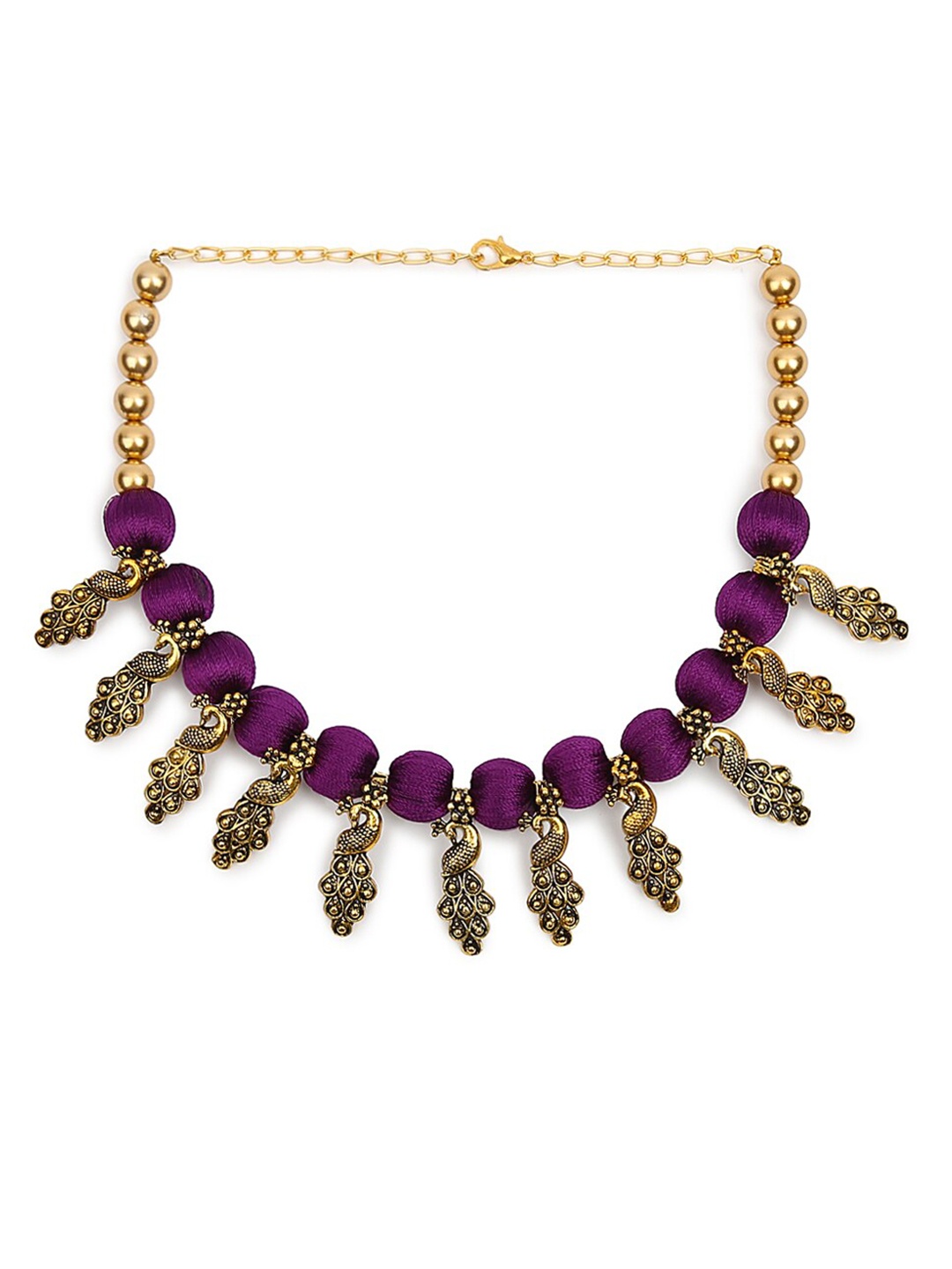 

AKSHARA Gold-Plated Choker Necklace, Purple