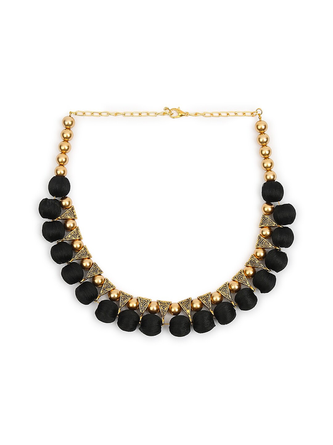 

AKSHARA Gold-Plated Choker Necklace, Black