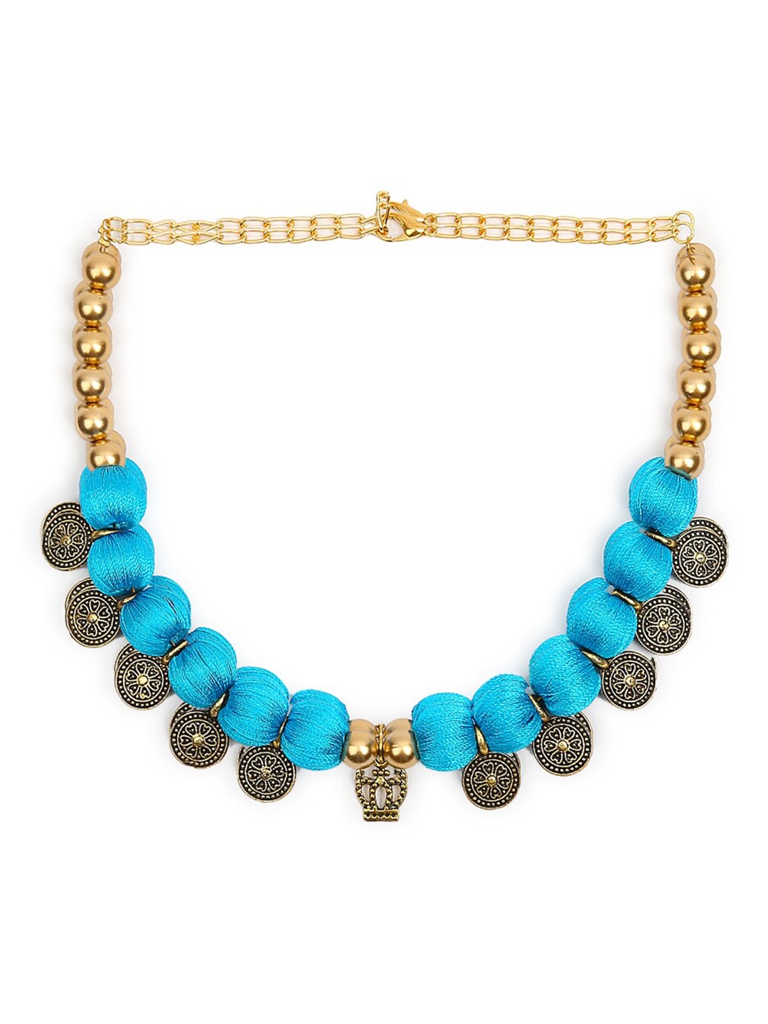 

AKSHARA Gold-Plated Choker Necklace, Blue