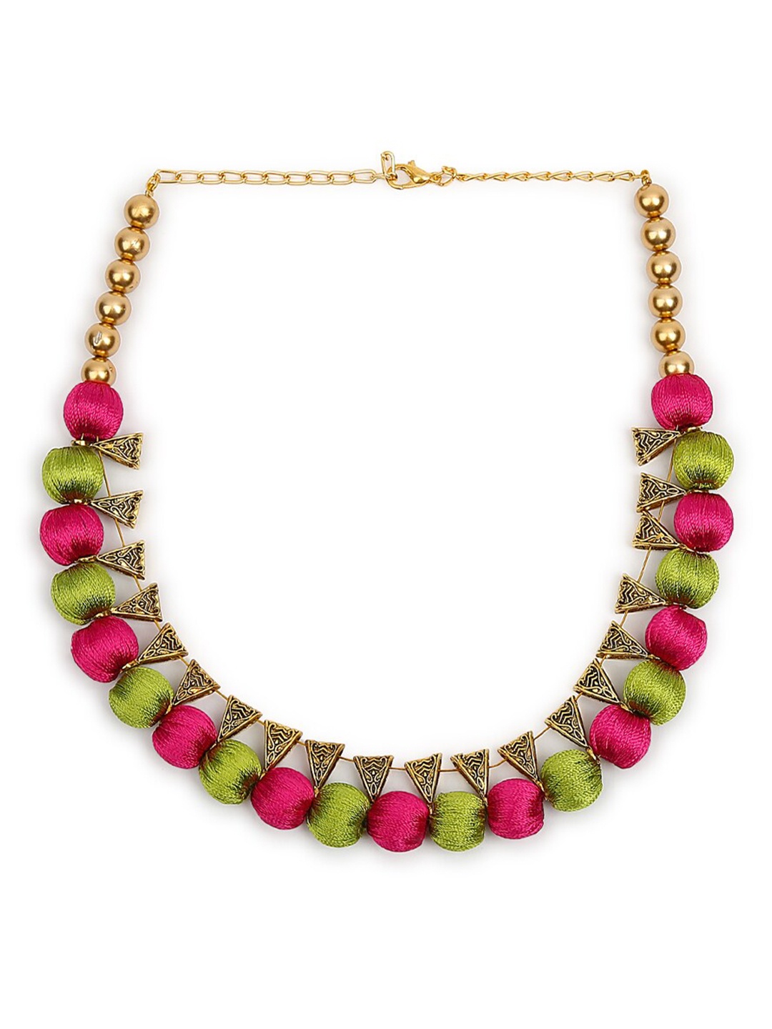 

AKSHARA Gold-Plated Choker Necklace, Green