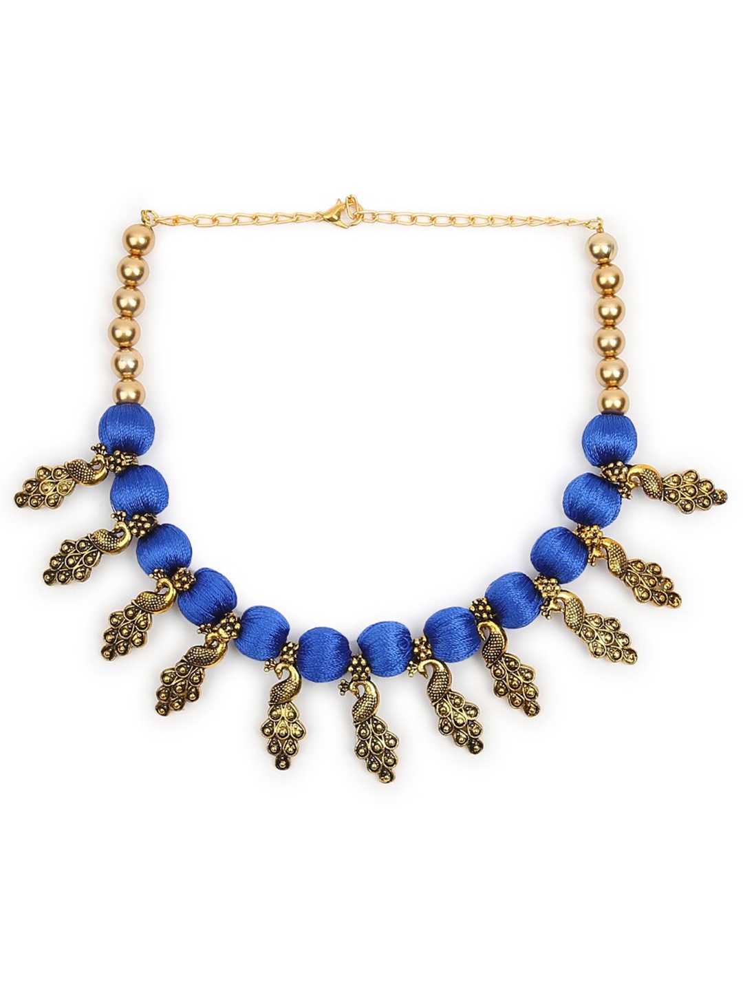 

AKSHARA Gold-Plated Choker Necklace, Blue