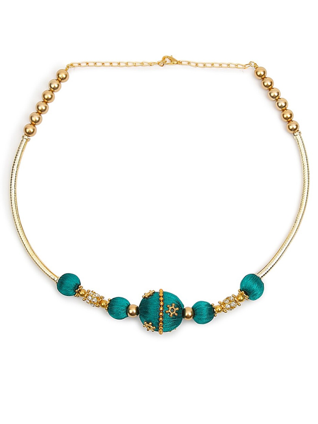 

AKSHARA Gold-Plated Choker Necklace, Green