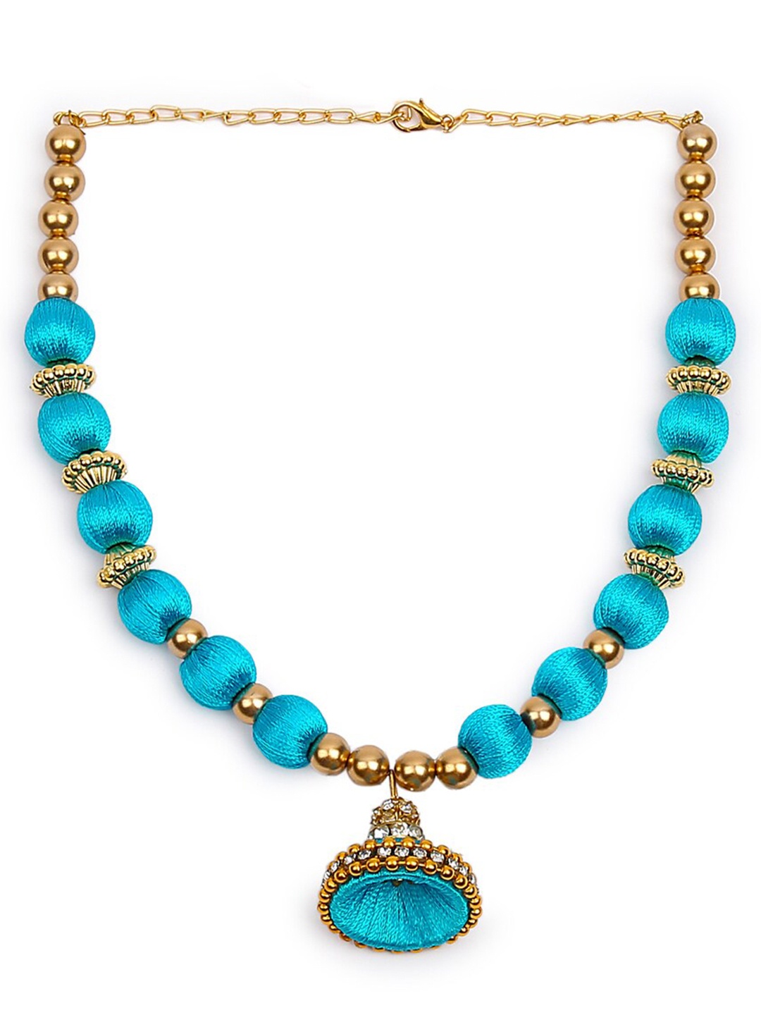 

AKSHARA Gold-Plated Choker Necklace, Blue