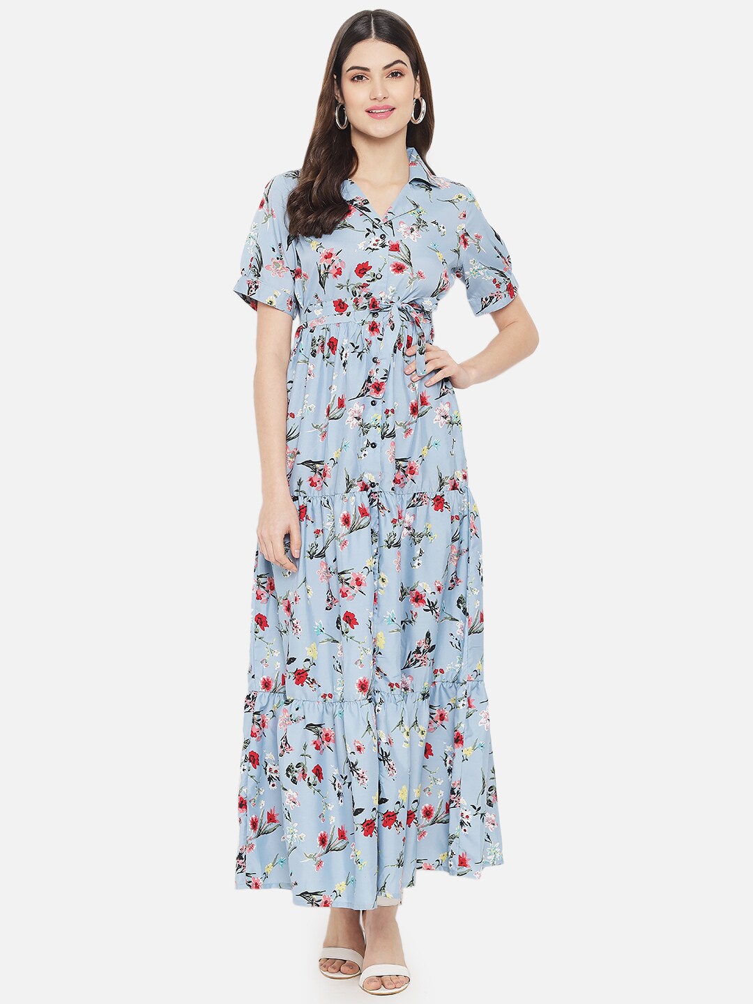 

Yaadleen Floral Printed Maxi Dress, Blue