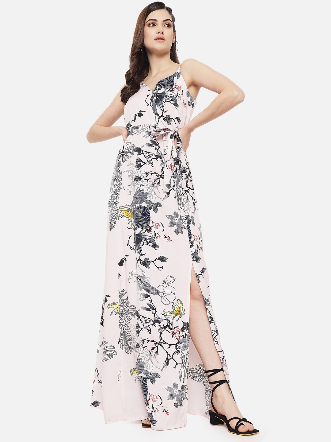 

Yaadleen Floral Printed Maxi Dress, Peach
