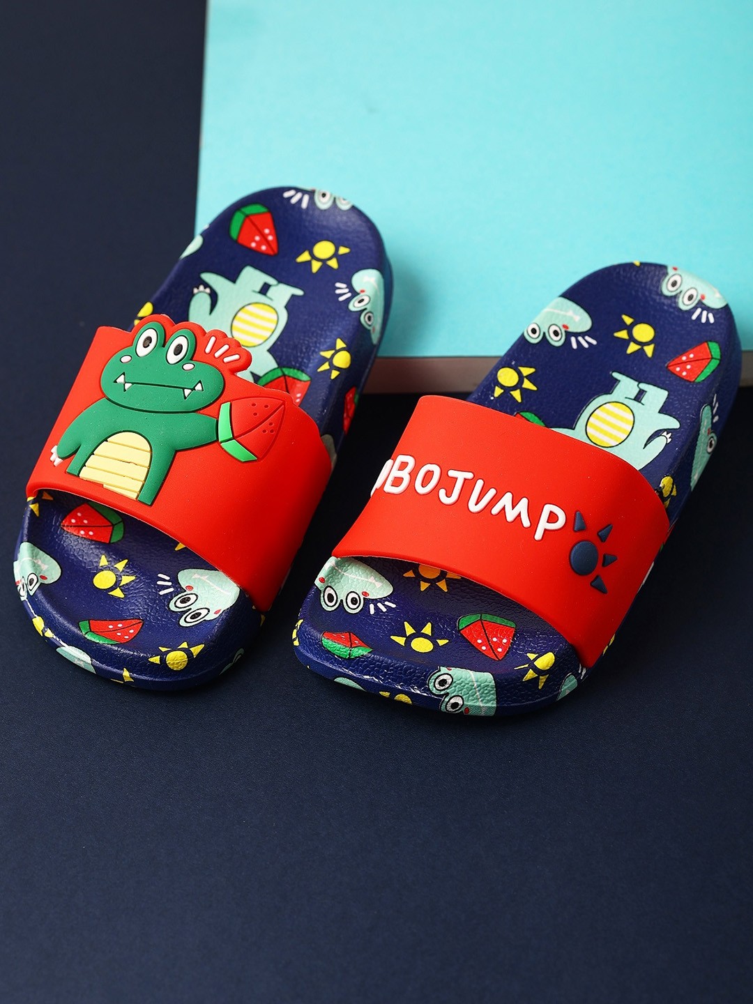 

PASSION PETALS Boys Printed Rubber Sliders, Red