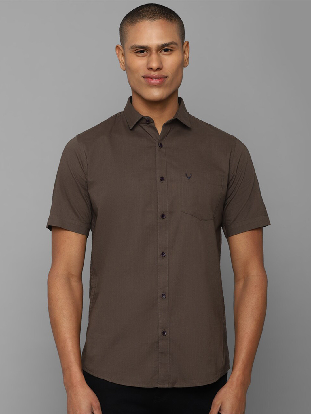 

Allen Solly Men Slim Fit Cotton Casual Shirt, Brown